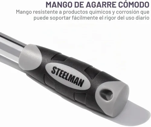 Vista 5 de Steelman Pro Trinquete de cabeza flexible extensible de accionamiento de 1/2 pulgada de 72 dientes (13.5-19 pulgadas de longitud), acero