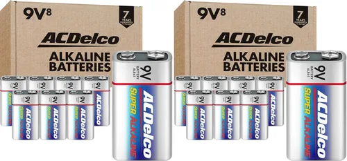 Vista 7 de ACDelco 8 baterías de 9 V, batería súper alcalina de máxima potencia para el hogar y la oficina, 7 años de vida útil, embalaje resellable