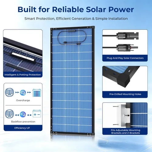 Vista 4 de 200 Watt Solar Panels N-Type 18BB Solar Panel 25.6% High-Efficiency Transparente