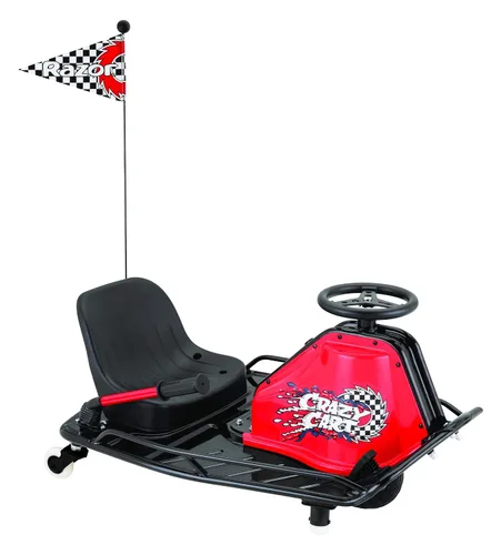 Vista 2 de Puntas de plástico para Razor Crazy Cart – Poste de plástico blanco de alta calidad (juego de 2) para el poste estabilizador de carrito Razor Crazy