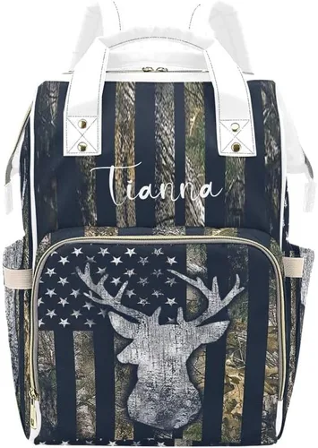 Vista 15 de XOZOTY Mochila de pañales personalizada con nombre para hombres y mujeres, bolsas de bebé de enfermería personalizadas, bolsa de viaje para hombros