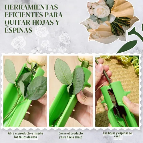 Vista 3 de Lasnten 1 Pieza Herramienta Peladora de Espinas de Rosa Removedor de Espinas para Rosas Herramienta Peladora de Hojas Limpiador Cortador de Tallo