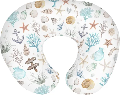 Vista 11 de Fundas de almohada de lactancia para niños y niñas, para verano, playa, helado, arena, flamenco, sol, guardería, almohadas para lactancia materna