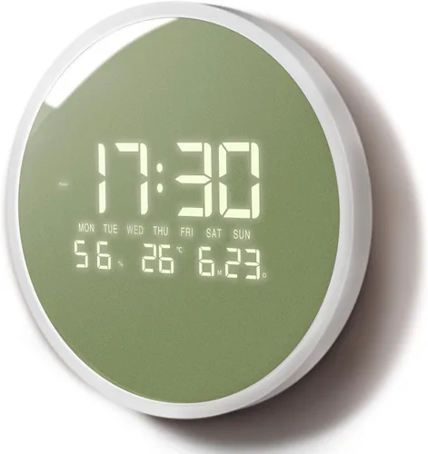 Vista 12 de Reloj de pared LED digital para el hogar y la oficina, bohemio, 12" Estilo bohemio
