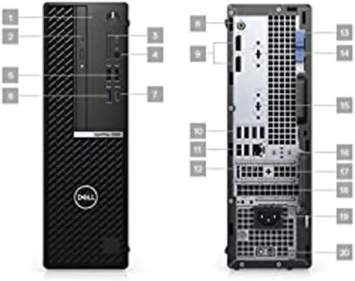 Vista 9 de Dell Optiplex 5090 SFF Desktop Core i7-10700 - Disco duro SSD de 512 GB - 32 GB RAM 8 núcleos @ 4.8 GHz Win 11 Pro Negro (renovado)