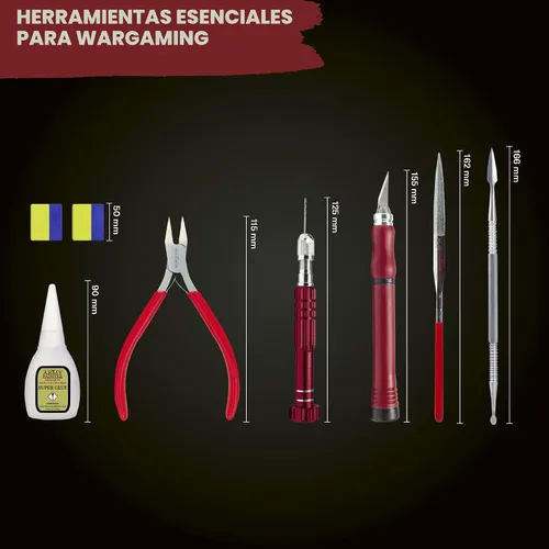 Vista 3 de The Army Painter, Kit de herramientas Hobby con pegamento y 6 herramientas: taladro con 3 brocas, cuchillo de hobby, cortador lateral, herramienta