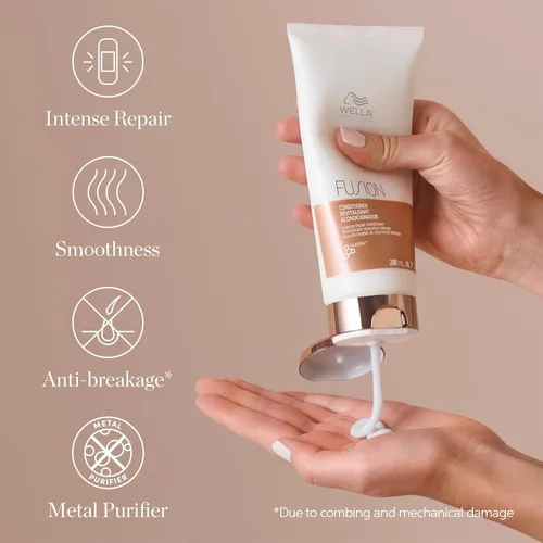Vista 8 de Wella Professionals Fusion - Juego de champú y acondicionador reparador intenso, reparación del cabello y anti rotura del cabello