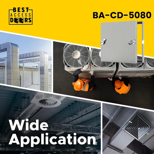 Vista 7 de Best - Panel de acceso a conducto extraíble de 8 x 8 pulgadas con junta de neopreno, puerta de acceso de conducto HVAC con aislamiento de fibra