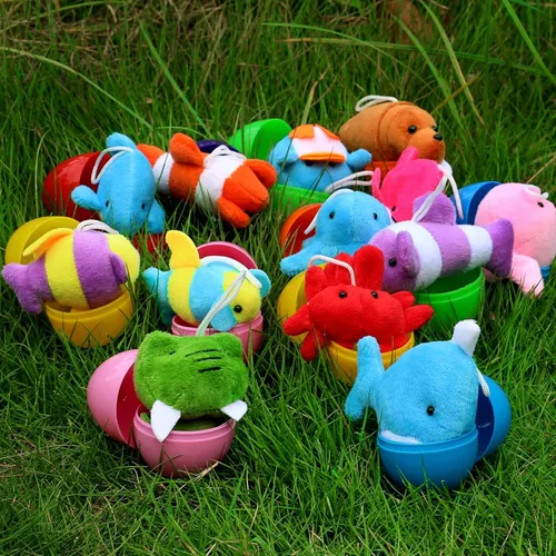 Vista 3 de Paquete de 30 mini juguetes de peluche de animales del océano a granel, lindos animales de peluche de criaturas marinas, decoración de llavero