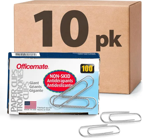 Vista 6 de Officemate 99915 - Pinza gigante antideslizante, 1000 clips (10 cajas de 100 cada una)