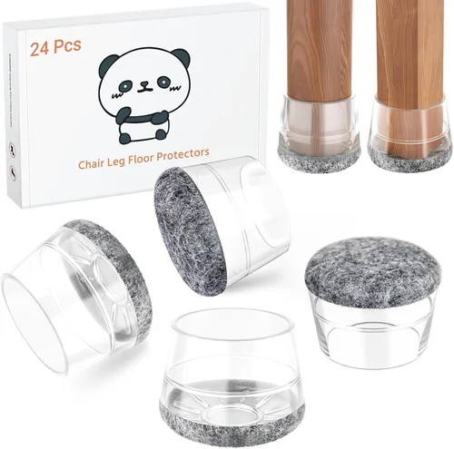Vista 13 de 24 piezas de protectores de pata de silla de silicona extra pequeños (1,5 cm - 2 cm) almohadillas de goma y fieltro para patas de muebles