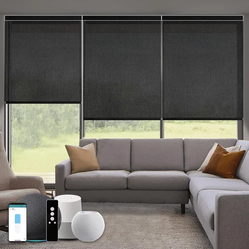 Vista 10 de Persianas enrollables inteligentes, persianas enrollables con cable 1% de apertura, compatibles con Google Home Alexa, persianas automáticas 1%