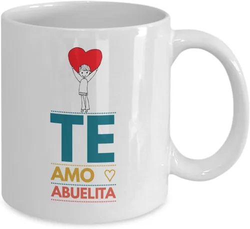 Vista 2 de Regalo para abuela Taza de Cafe para abuelita Perfecto regalo para tu nana, abuela y tatas Vaso con afirmaciones positivas, personalizadas