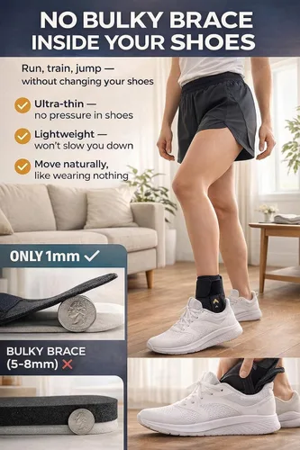 Vista 5 de Tobillera de estabilidad 3D para hombres y mujeres, ajuste rápido, figura 8, estabilizador de tobillo ligero con cordones en el zapato