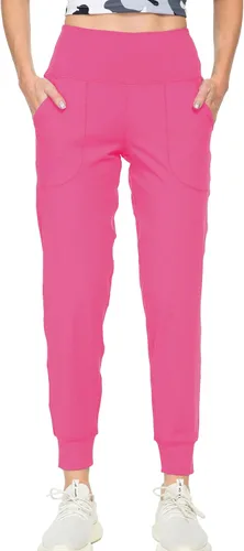 Vista 2 de Kcutteyg - Pantalones deportivos de cintura alta con bolsillos para mujer, pantalones deportivos suaves para descanso, correr y entrenamiento