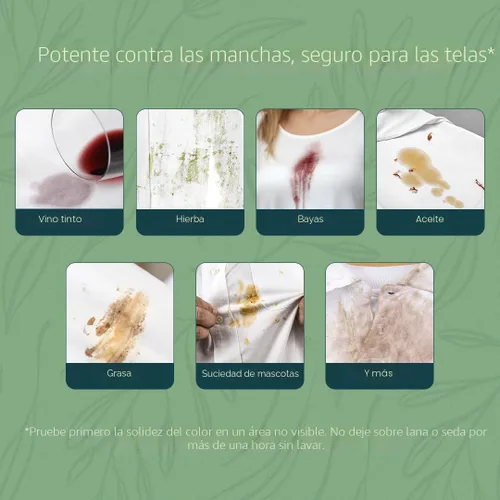Vista 3 de Puracy Quitamanchas, limpiador natural de manchas para viajes y lavandería para ropa, artículos esenciales para bebés, manchas de niños, limpiador