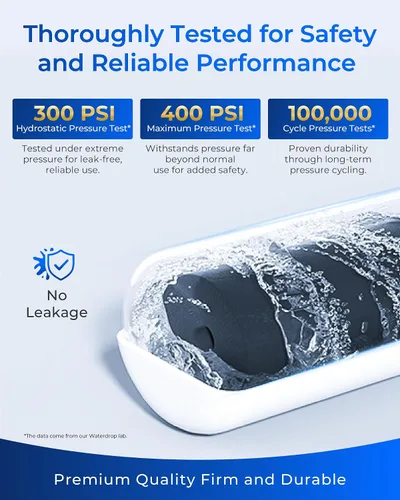 Vista 7 de Waterdrop Plus WDP-F19C Reemplazo para GE® RPWFE®, RPWF (con CHIP) NSF 401 Filtro de agua para refrigerador, compatible con GFE28GBLTS, GFE28GSKSS