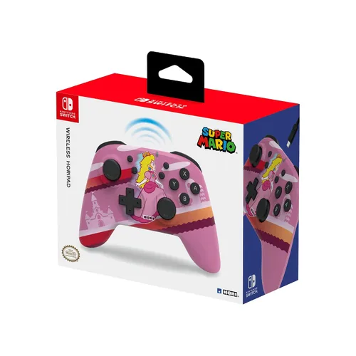 Vista 2 de HORI Wireless HORIPAD (Peach) Pro Controller for Nintendo Switch - Officially Licensed By Nintendo