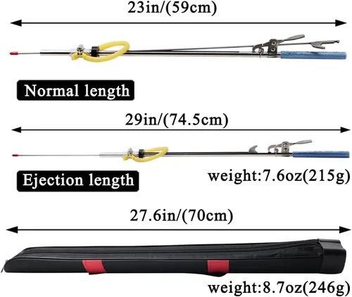 Vista 2 de SUFFUSE Arpón ligero resistente a la corrosión, pesca con lanza, equipo de arpón para cangrejos, arpón especialmente diseñado para pesca de peces