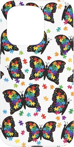 Vista 14 de Funda con patrón de rompecabezas de mariposa para iPhone 17