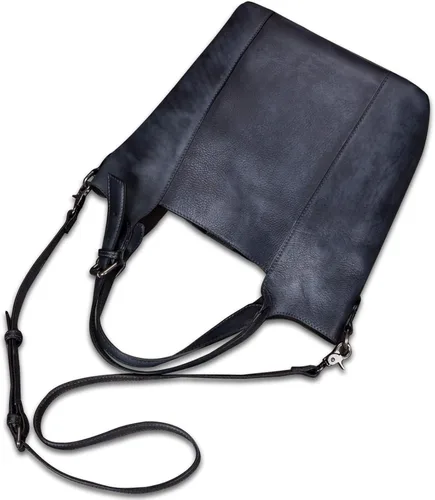 Vista 3 de Bolsos de cuero genuino para mujer, estilo vintage, hecho a mano, bolso de hombro, bolso de mano de piel de vaca, bolso con asa superior para mujer