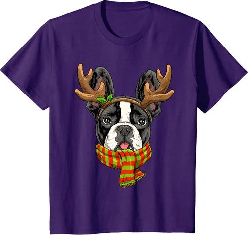 Vista 20 de Camiseta de Navidad para perro Bulldog Francés, Negro, S