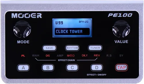 Vista 10 de MOOER GE150 Pedal Multiefectos de Modelado de Amplificador de Guitarra Eléctrica Procesador Portátil de Múltiples Efectos con Expresión y Carga IR