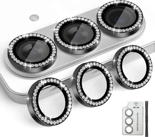Vista 15 de Protector de lente de cámara para Samsung Galaxy S26, cubierta individual de lente de anillo de aleación de aluminio de vidrio templado con bandeja
