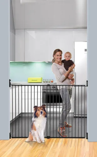 Vista 4 de Dreambaby – Broadway Extra ancho y de alto puerta de ampliable con seguimiento tecnología., Negro