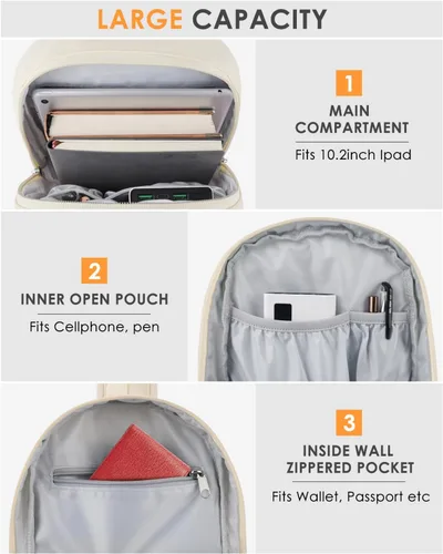 Vista 3 de ETRONIK Bolso bandolera para hombres y mujeres, bolso cruzado antirrobo, mochila de hombro, mochila de pecho para viajes, senderismo