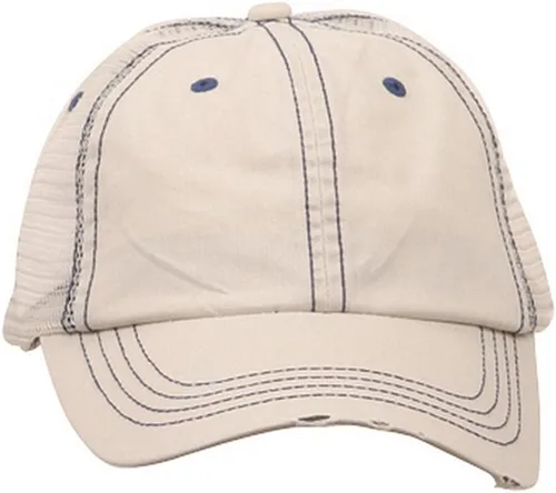 Vista 2 de W40S62B gorra de malla y algodón especial discreta, talla única , Putty