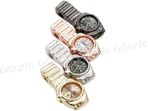 Vista 2 de Odoria 1/12 Relojes en miniatura 4 piezas accesorios de decoración de casa de muñecas