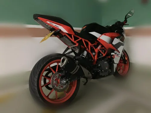 Vista 6 de AL-mart - Eliminador de guardabarros de motocicleta con luz LED ajustable, soporte de montaje para placa de matrícula, compatible con KTM 390 Duke