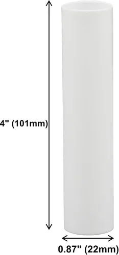Vista 2 de Creative Hobbies® 1751 - Juego de 6 fundas de plástico blanco de 4 pulgadas de alto, fundas para candelabros