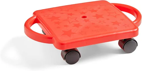 Vista 7 de hand2mind Patinete Rojo Speedway Racer, Patinete de Piso, Juguetes de Movimiento Grueso, Equipo de Ejercicio y Educación Física para Niños, Juguetes
