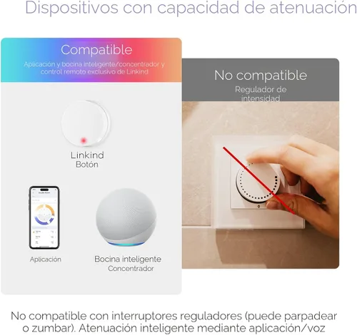 Vista 3 de Linkind - Bombillas inteligentes BR30, bombillas de inundación WiFi compatibles con Alexa y Google Home, bombilla de luz RGBTW que cambia