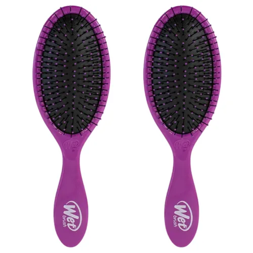 Vista 11 de Wet Brush Cepillo desenredante original, exclusivo de Amazon Aqua, cerdas IntelliFlex ultrasuaves, cepillo desenredante que se desliza a través