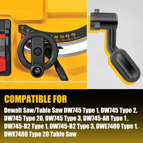 Vista 3 de HASMX 5140117-78 - Mango biselado de sierra de mesa de repuesto para Dewalt DW745, DWE7480, números de pieza 5140117-78, 5140032-55, 514011778