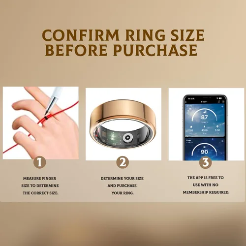 Vista 7 de Anillo inteligente para mujeres y hombres, rastreador de fitness con HRV/monitoreo del sueño, contador de pasos, calorías y seguimiento de Plateado