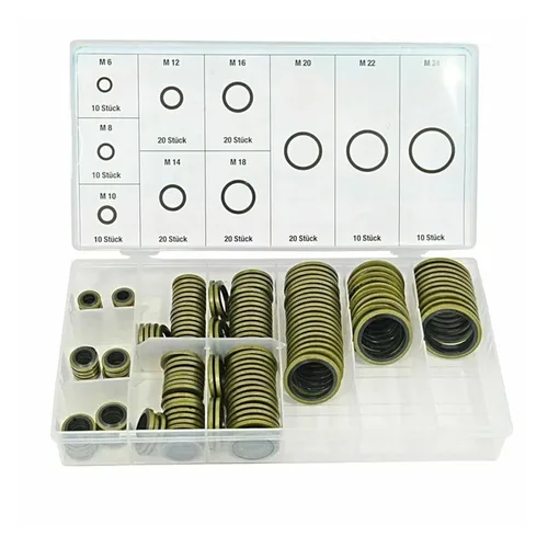 Vista 2 de Bonded Seal Combined Oil Drain Washer Kit 100PCS M6-M16