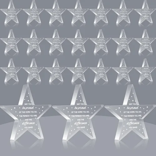 Vista 16 de Huquary Premios de agradecimiento a los empleados para el compañero de trabajo del mes Trofeo Acrílico Regalo de agradecimiento a granel Be Proud of