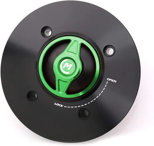 Vista 2 de Tapa de combustible de gas de liberación rápida CNC verde FCV compatible con KLE300 17-19 Z900 ABS 17-19 Z650 17-19 Ninja 400 18+ 2019 2020
