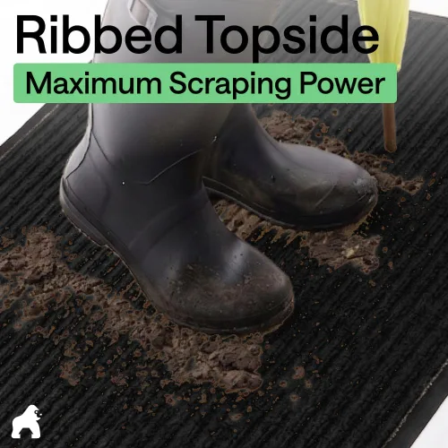 Vista 4 de GORILLA GRIP Traffic Guard - Tapete resistente para interiores y exteriores Negro