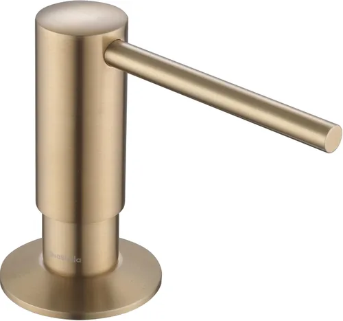 Vista 9 de AguaStella ASF026BG Dispensador de jabón integrado dorado cepillado brillante para fregadero de cocina con botella de jabón bomba de encimera