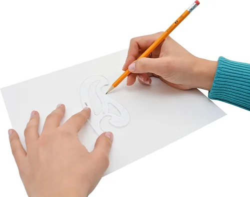Vista 6 de Westcott LetterCraft - Juego de 4 curvas de plástico francés (FC-4)
