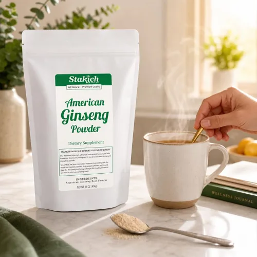 Vista 6 de Stakich Polvo de raíz de ginseng americano, polvo de raíz 100% puro, 1 libra