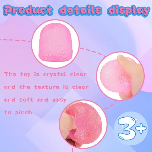 Vista 4 de Juguetes para aliviar el estrés, bolas de alivio del estrés, bolas de estrés para ejercicio, bolas de gel para artritis de manos, dedos