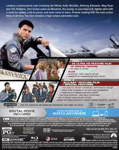 Vista 2 de Top Gun 4K UHD Blu-ray Digital