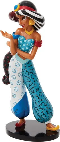Vista 3 de Enesco Disney by Romero Britto Aladdin Jasmine Figurilla, 7.87 pulgadas, multicolor