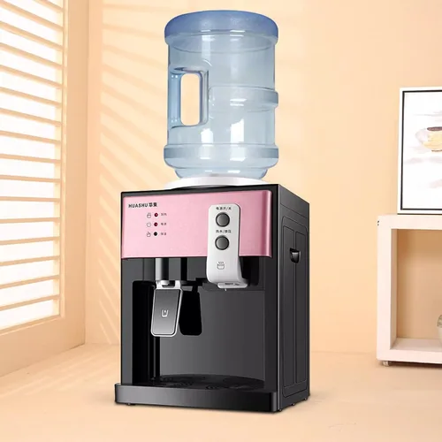 Vista 7 de Dispensador de enfriador de agua de escritorio de 5 galones, dispensador de agua caliente/fría, enfriador de agua de carga superior con función